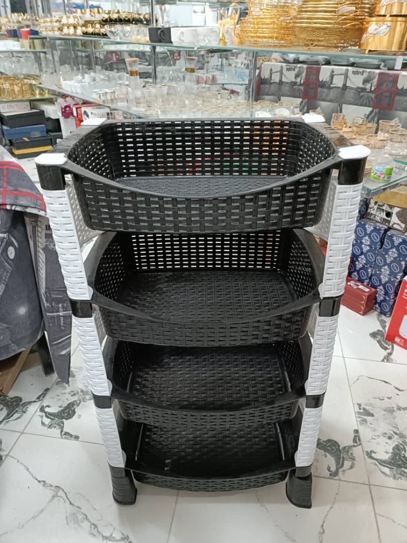 حامل خضر 4 طوابق بلاستيك